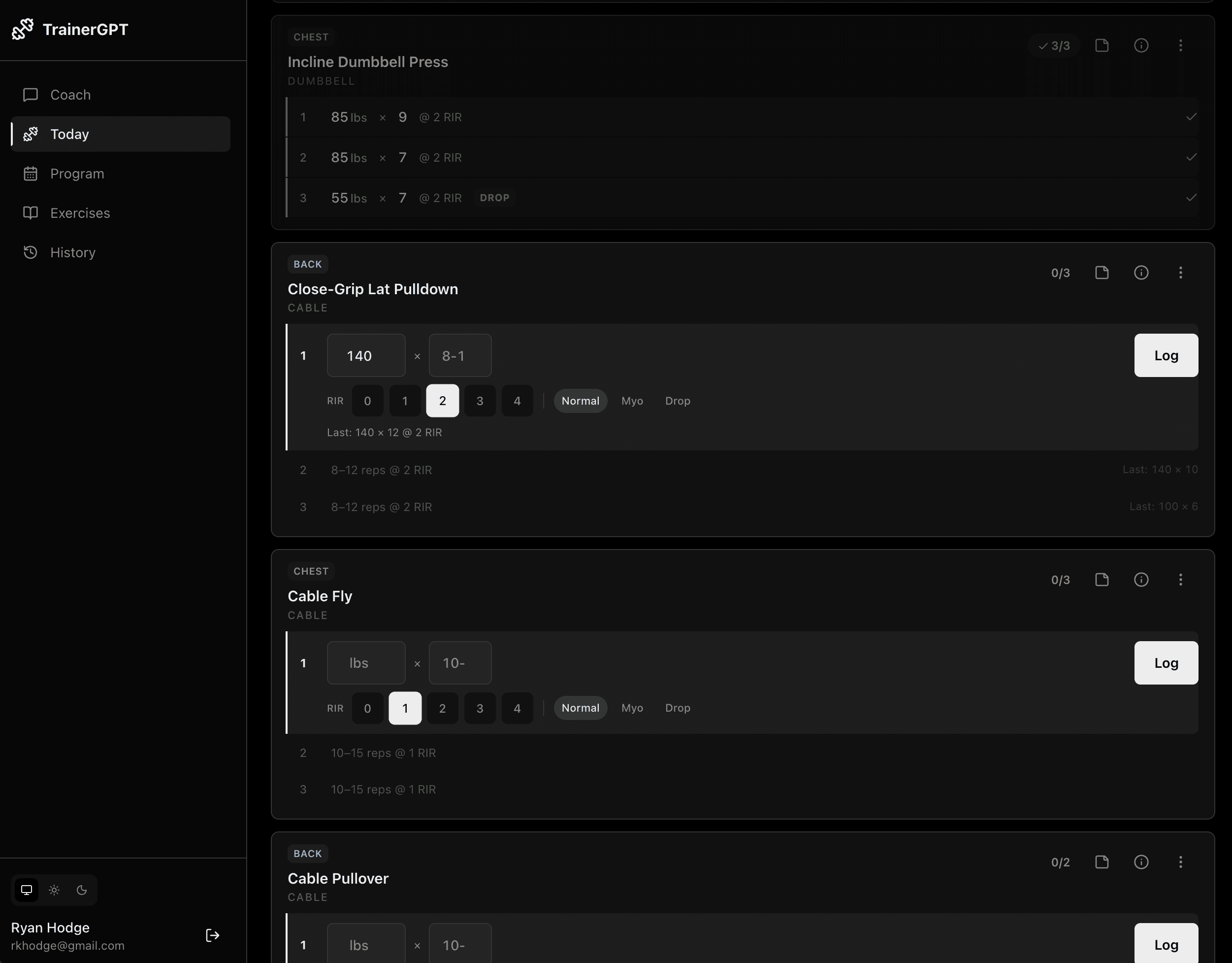 TrainerGPT screenshot